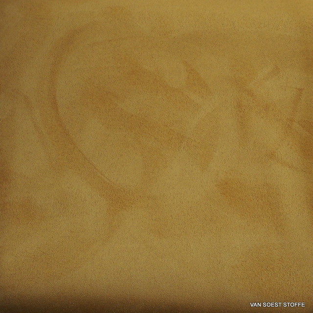 Stretch Lederimitat Cashmira in Gold Gelb