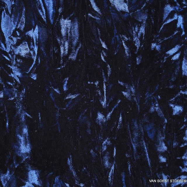 stylischer Stretch Crash Samt in Navy
